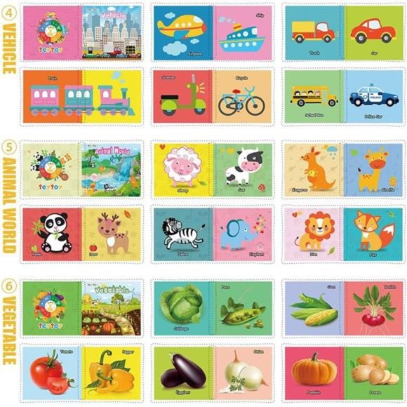 My First Soft Book,teytoy Nontoxic Fabric Baby Cloth Books Early Education Toys - Picture 2 of 6